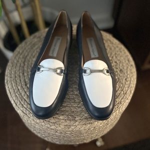 Etienne Aigner Navy and White Flats! Sz 7.5.